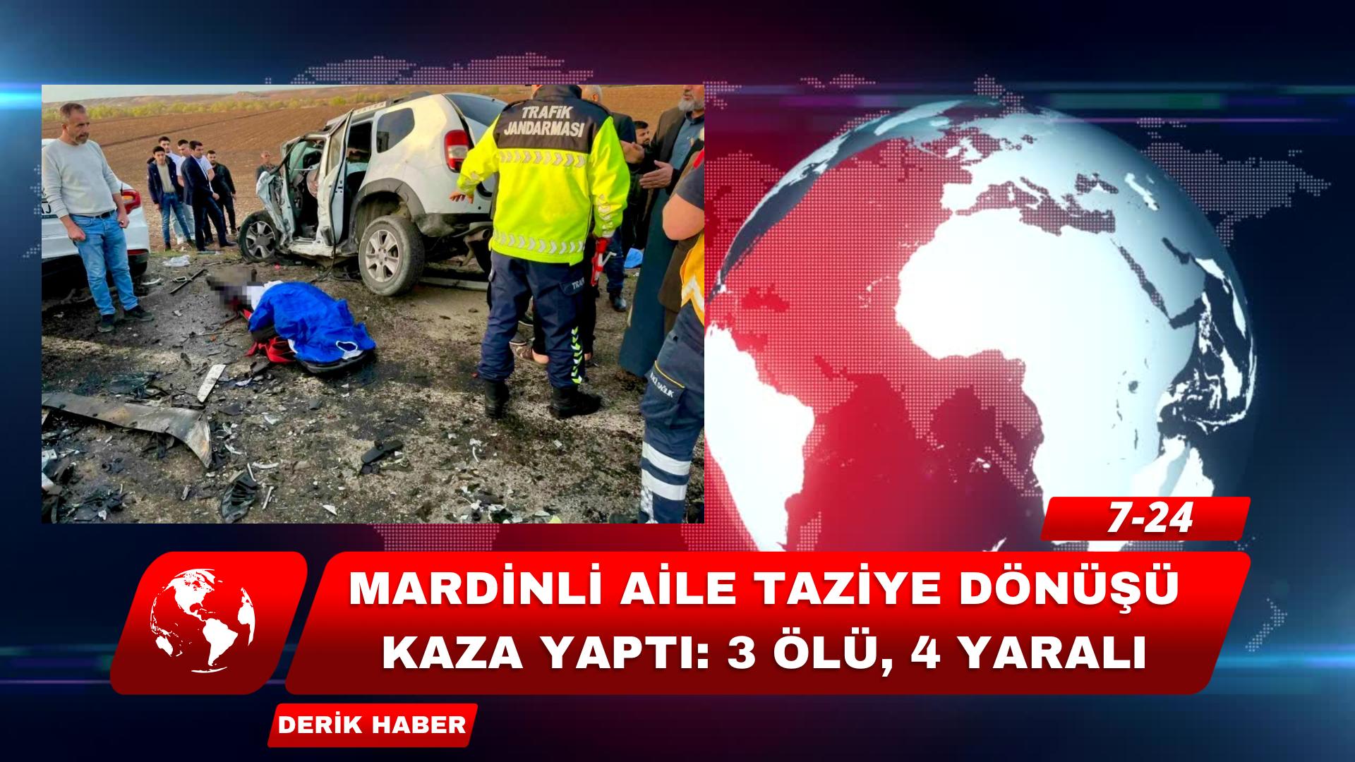 Mardinli aile taziye dönüşü kaza yaptı: 3 ölü, 4 yaralı