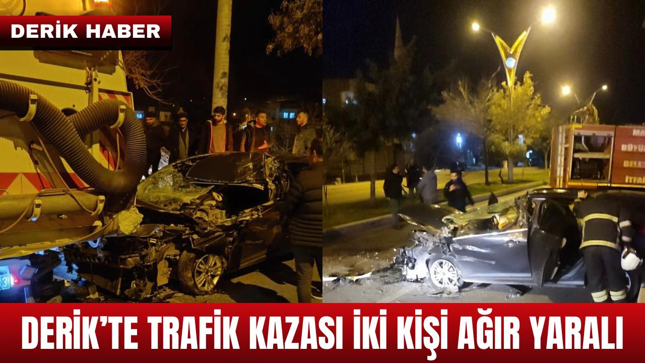 Derik’te Trafik Kazası: İki Kişi Ağır Yaralı