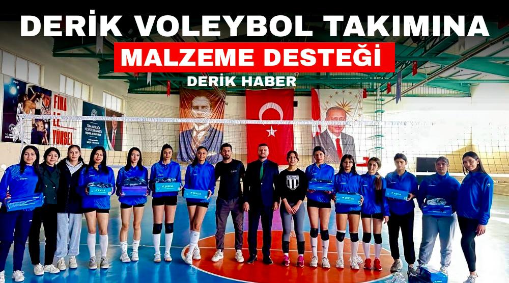 Derik Voleybol Takımına Malzeme Desteği
